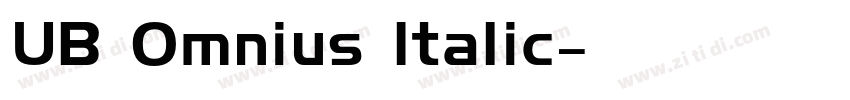 UB Omnius Italic字体转换